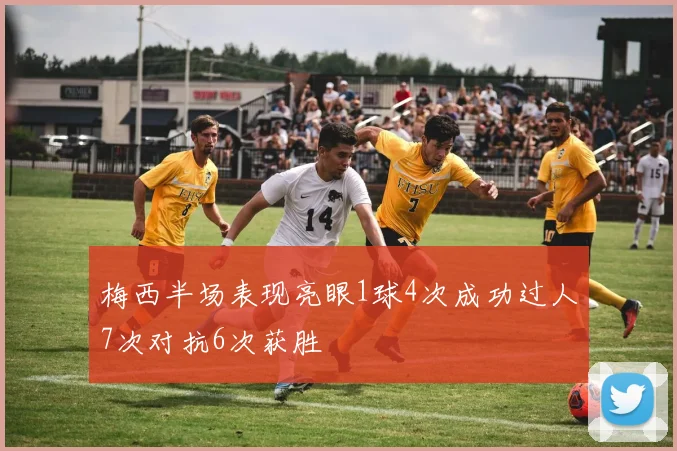 梅西半场表现亮眼1球4次成功过人7次对抗6次获胜